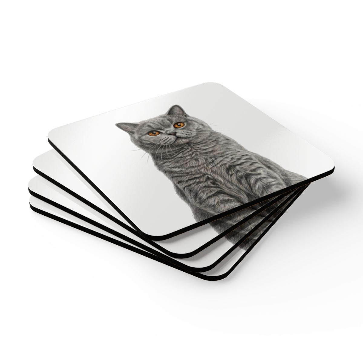 Custom Hand Drawn 4 Pack Pet Coasters